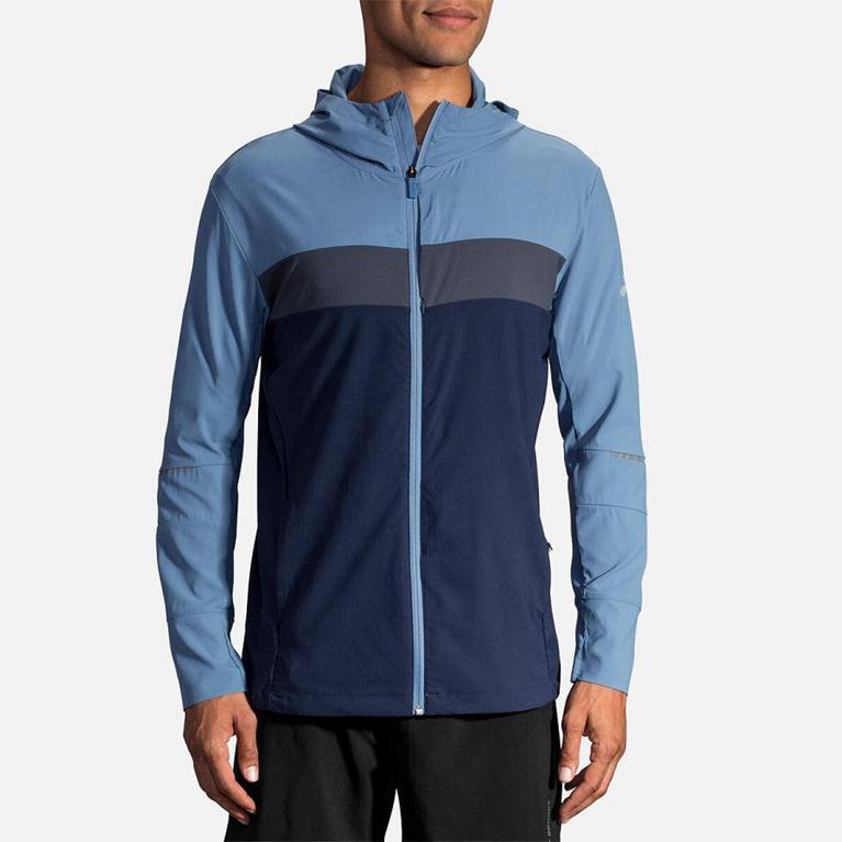 Brooks Canopy Mens Running Jackets - Blue - Indonesia (YZQB-34150)